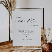 このキャンドルが燃える、追憶のウェディングサイン ポスター