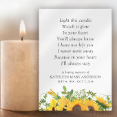 このキャンドルの記念品を点灯 プレイスカード