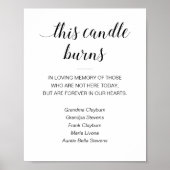 このキャンドルは愛する記憶に捧げて 名前 結婚式 ポスター (正面)