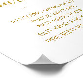 このキャンドルは愛する記憶に金色のウェディング ポスター (角)