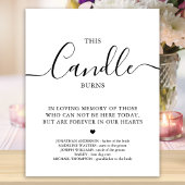 このキャンドルは燃え続ける 結婚記念の追悼 ポスター
