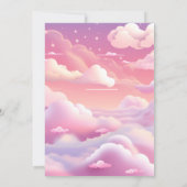 このキュートなプリンセス リトル ミス ワンダフル 1歳の誕生日 招待状 (裏面)