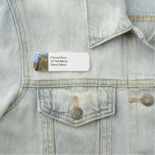 このキリン野生動物アートをパーソナライズ 名札