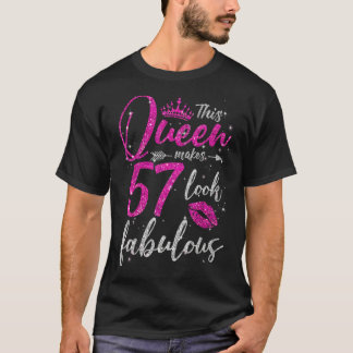 このクイーンは57を素晴らしい57誕生日に見せる Tシャツ