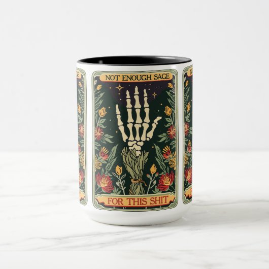 "このクソのための十分なセージではない'タロット マグカップ (中央)