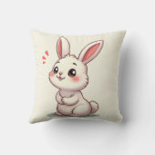 このクッションは可愛いウサギのキャラクターだ。 クッション (裏面)