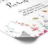 このクラシックでカラフルな野生の花のキャンドル 燃えます ポスター (角)