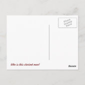 このクラリネットの男は誰？ ポストカード (裏面)