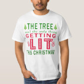 このクリスマスにツリーが点灯するのは唯一のものではない Tシャツ (正面)