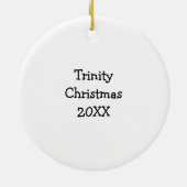 このクリスマスにペットの写真を追加 セラミックオーナメント (裏面)