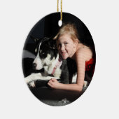 このクリスマスに写真をカスタム追加 セラミックオーナメント (右)