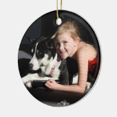 このクリスマスに写真をカスタム追加 セラミックオーナメント (左)