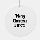 このクリスマスに写真をカスタム追加 セラミックオーナメント (裏面)