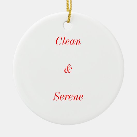 このクリスマスに冷静な日付を加えて下さい セラミックオーナメント (正面)