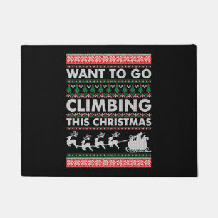 このクリスマスに登山に行きたい ドアマット