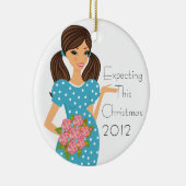 このクリスマスのオーナメントの期待 セラミックオーナメント (右)