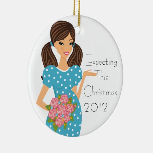このクリスマスのオーナメントの期待 セラミックオーナメント (右)