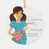 このクリスマスのオーナメントの期待 セラミックオーナメント (正面)