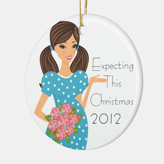 このクリスマスのオーナメントの期待 セラミックオーナメント (左)