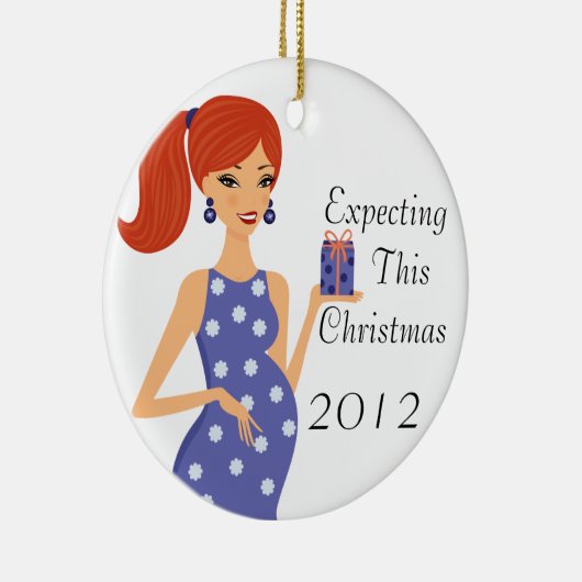 このクリスマスのオーナメントの期待 セラミックオーナメント (右)