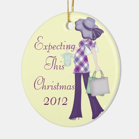 このクリスマスのオーナメントの期待 セラミックオーナメント (左)