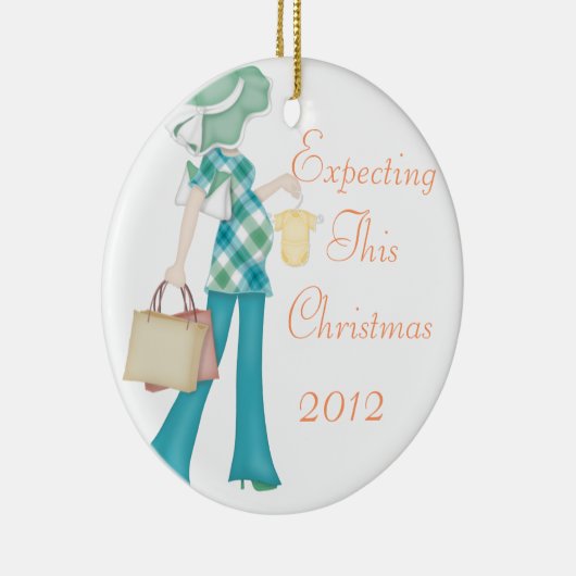 このクリスマスのオーナメントの期待 セラミックオーナメント (右)