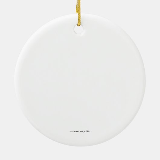 このクリスマスのオーナメントの期待 セラミックオーナメント (裏面)