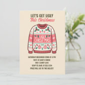 このクリスマスのタッキーなセーターパーティーを醜くしよう 招待状 (スタンド正面)