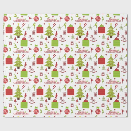 このクリスマスの包装紙を踊って下さい ラッピングペーパー (フラット)