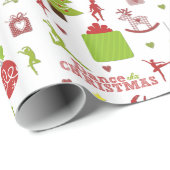 このクリスマスの包装紙を踊って下さい ラッピングペーパー (ロールコーナー)