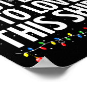 このクリスマスの家族のおもしろいクリスマスを愛する ポスター (角)