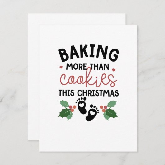 このクリスマスはただのクッキーだけじゃない妊娠 招待状 (正面/裏面)