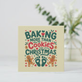 このクリスマスはただのクッキーだけじゃない 妊娠中のクリスマスプレゼント シーズンカード (スタンド正面)