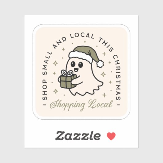 このクリスマスは小さいお店と地元のお店 シール (シート)
