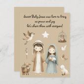 このクリスマスは愛を分かち合おう！　宗教的な挨 招待状 (正面/裏面)