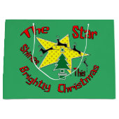 このクリスマスは星が明るく輝く ラージペーパーバッグ (正面)