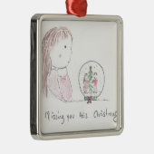 このクリスマスを恋しく思います メタルオーナメント (右)