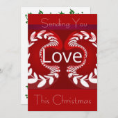 このクリスマスを愛して送る…写真付き シーズンカード (正面/裏面)