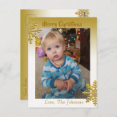 このクリスマスカードに写真を追加する ポストカード (正面/裏面)