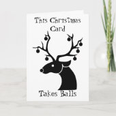 このクリスマスカードは球を取ります シーズンカード (正面)