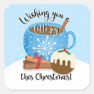 このクリスマスコーヒーラテセラを楽しみにしてほしい スクエアシール