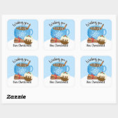 このクリスマスコーヒーラテセラを楽しみにしてほしい スクエアシール (シート)