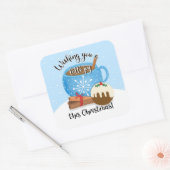 このクリスマスコーヒーラテセラを楽しみにしてほしい スクエアシール (封筒)