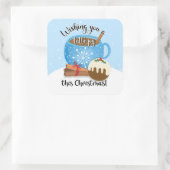 このクリスマスコーヒーラテセラを楽しみにしてほしい スクエアシール (バッグ)