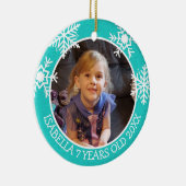 このクリスマスセラミに子どもの写真を追加する セラミックオーナメント (右)