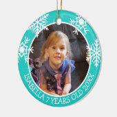 このクリスマスセラミに子どもの写真を追加する セラミックオーナメント (左)