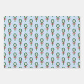 このクリスマステニスラケットリースにサービス ラッピングペーパーシート (正面)