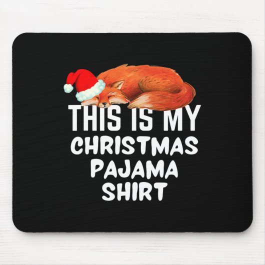 このクリスマスパジャマだよ 眠れる狐 マウスパッド (正面)