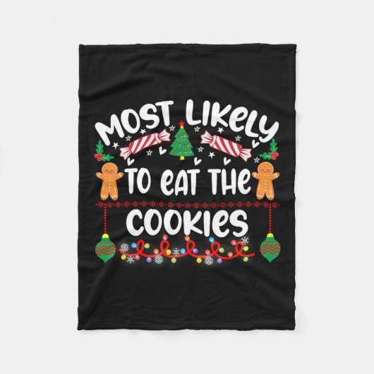 このクリスマスパジャマ家族のクリスマスを嫌いになりそうな フリースブランケット (正面)