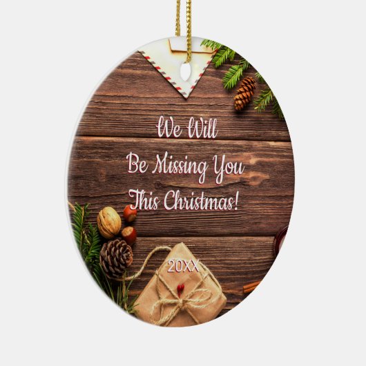 このクリスマス恋しく思は俺たちがお前だ!DIYMessages セラミックオーナメント (右)